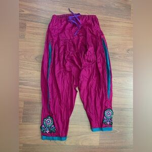 Amazing handmade saree pants with beautiful embellishment